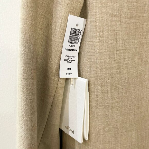 New Aritzia Wilfred Generation Blazer Heather Oat Medium $228 - Picture 10 of 12
